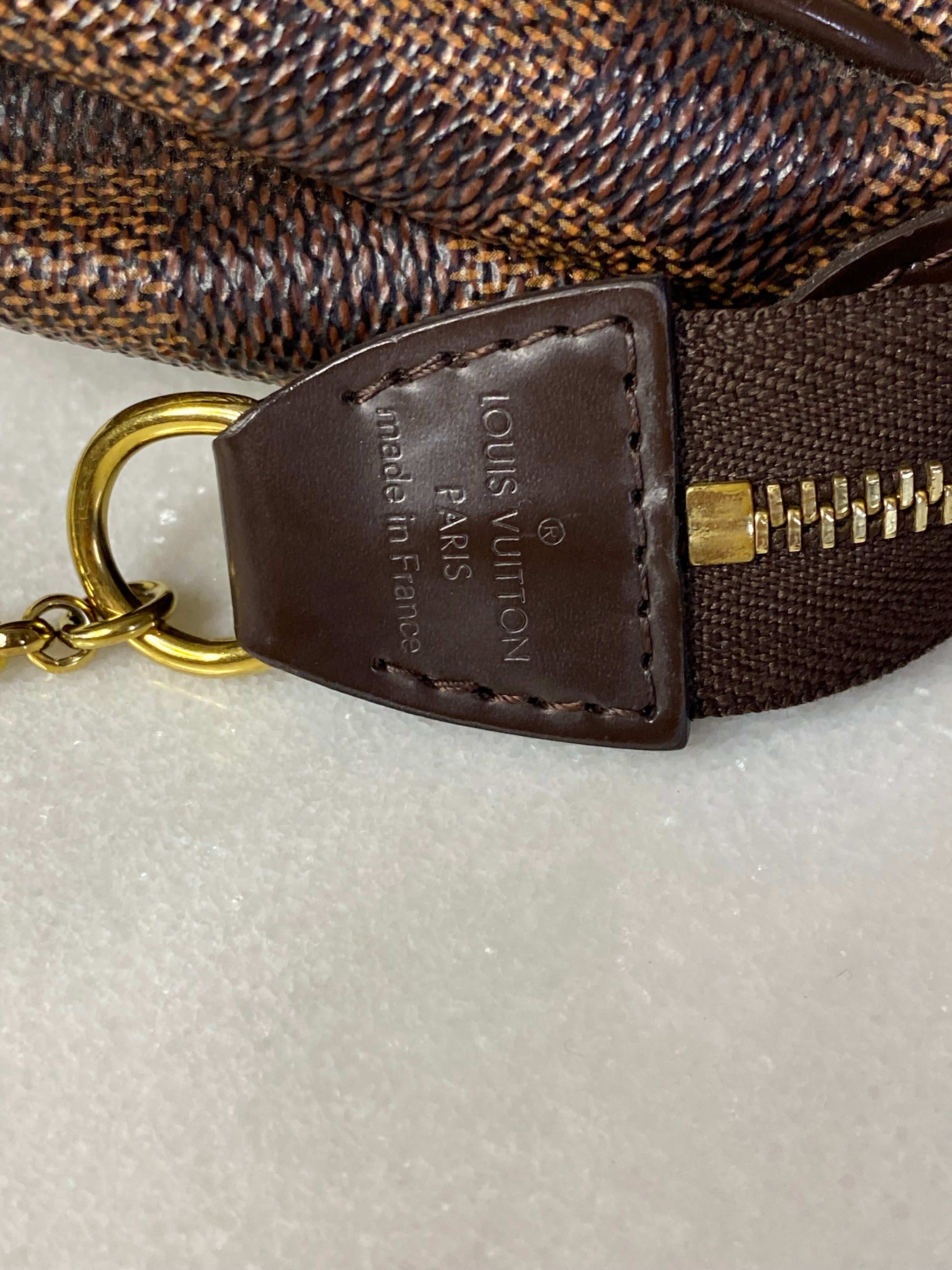 Louis Vuitton Damier Ebene Eva Clutch Bag