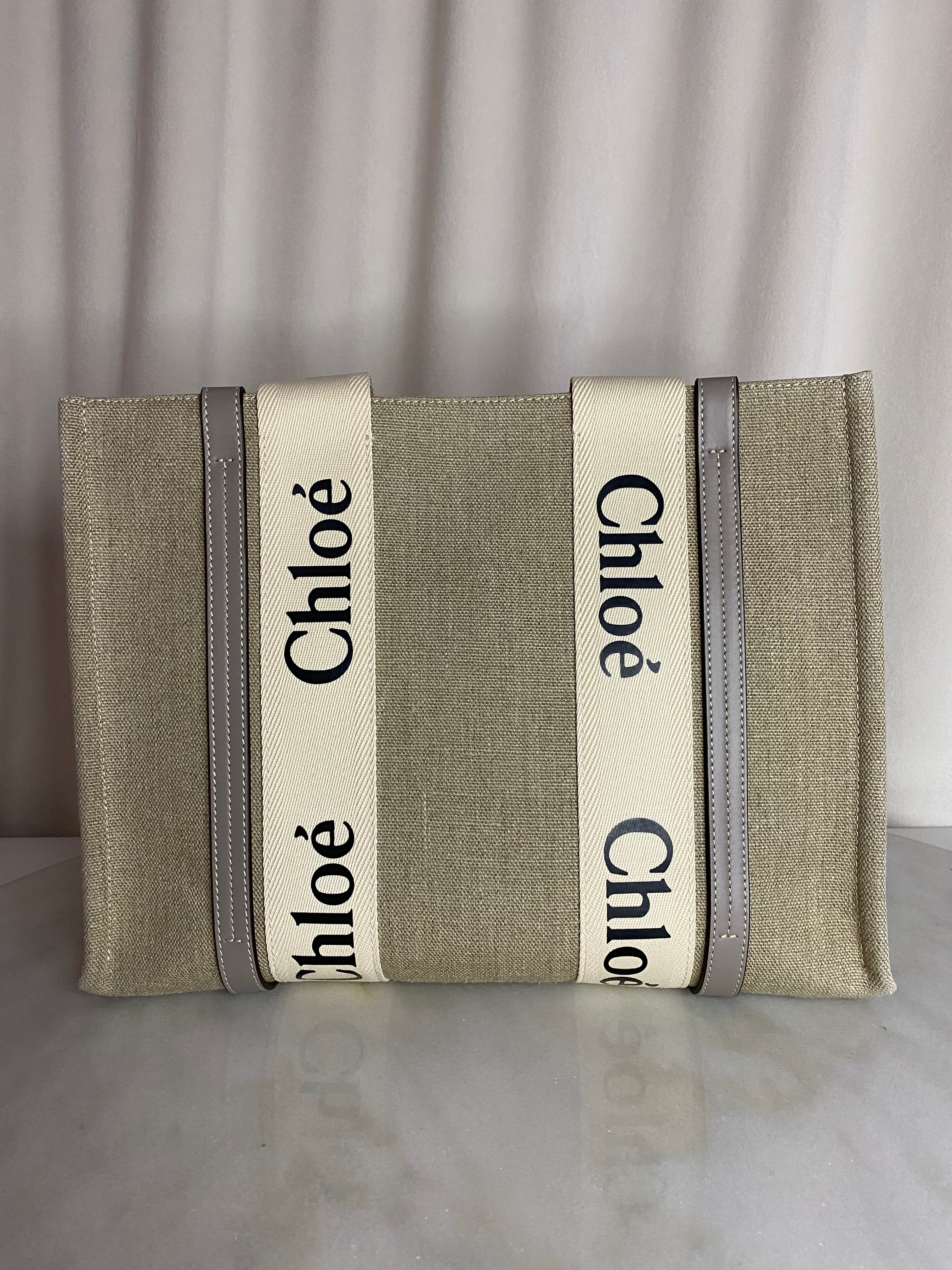 Chloe Beige Woody Medium Bag