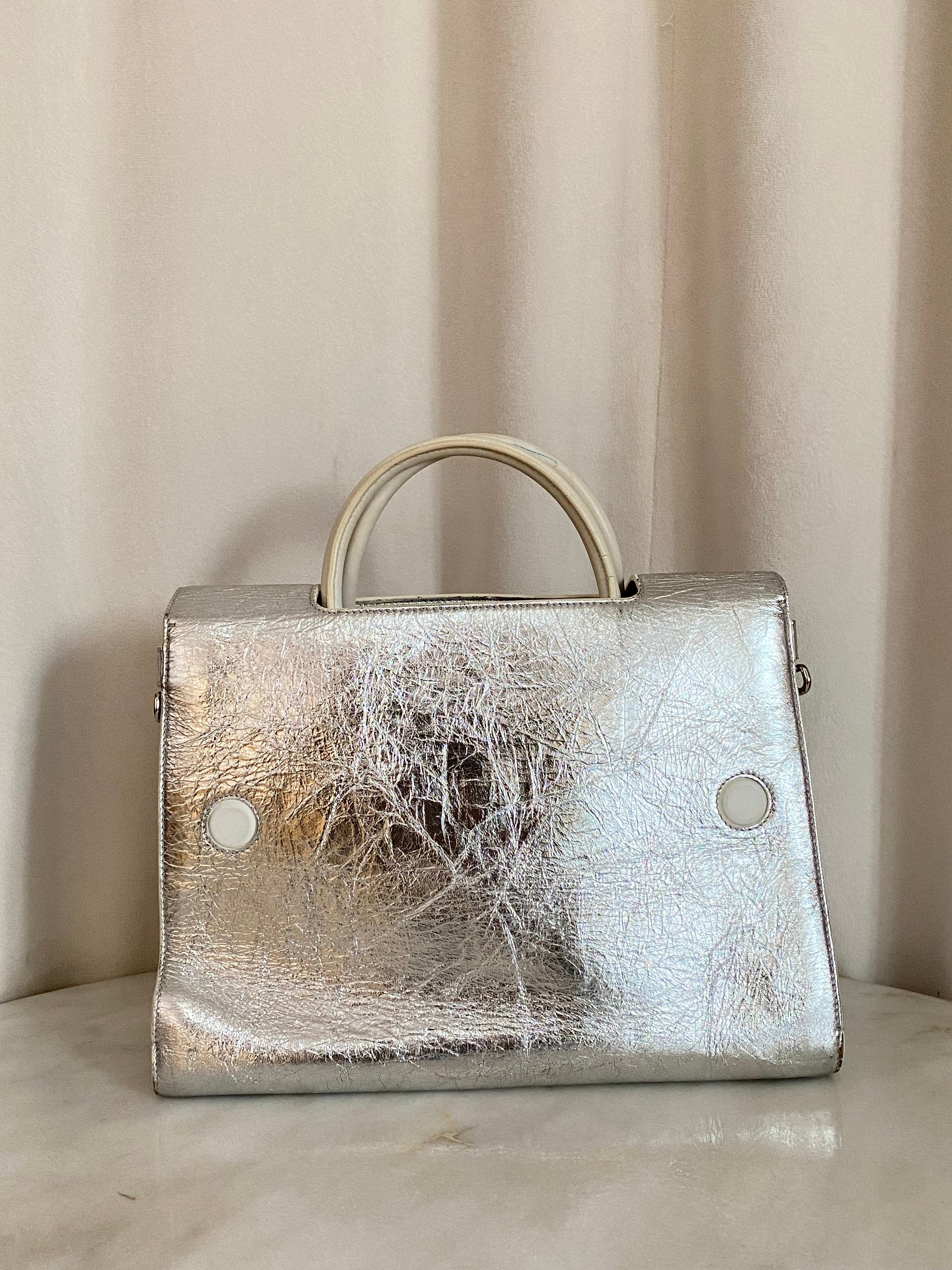 Christian Dior Silver Diorever Tote Bag