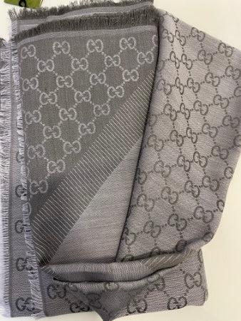 Gucci Light Grey GG Scarf