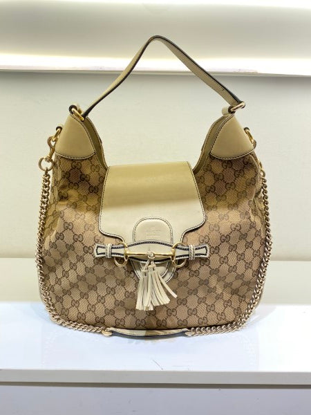 Gucci Bicolor GG Emily Hobo Bag