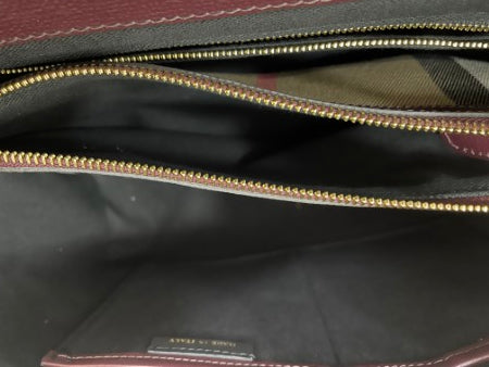 Burberry Burgundy House Check Camberley Bag