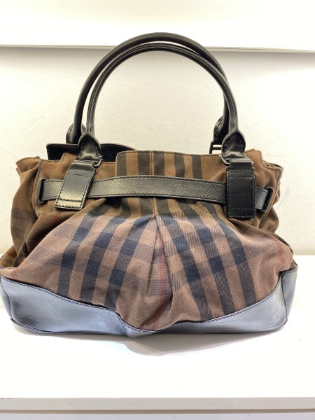 Burberry Bicolor House Check Tote Large Bag