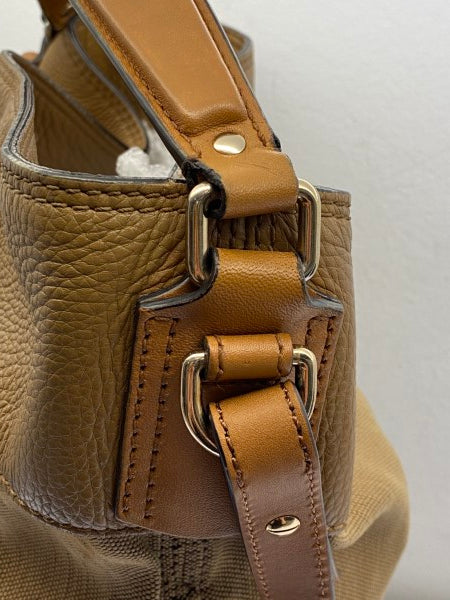 Burberry Brown Haymarket Bucket Bag