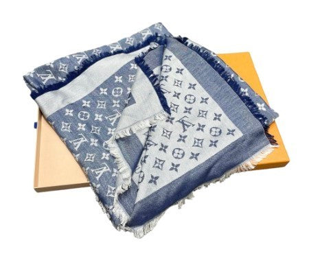 Louis Vuitton Bicolor Monogram Denim Square Shawl