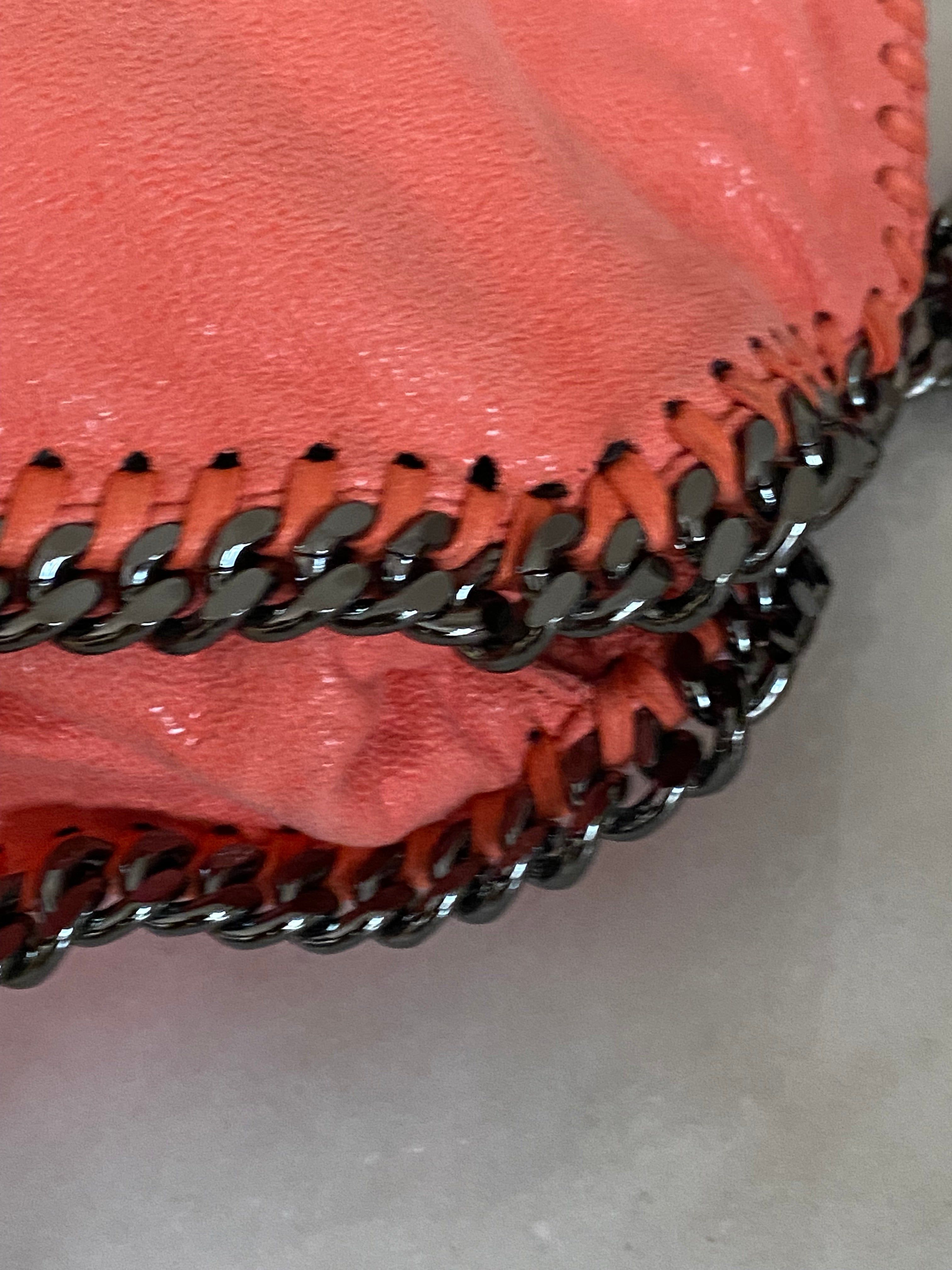 Stella Mccartney Orange Falabella 2 Chain Shoulder Bag