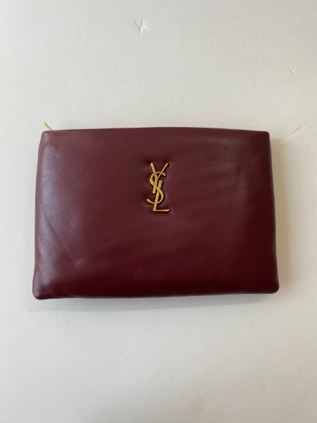 YSL Dark Red Calypso Small Pouch