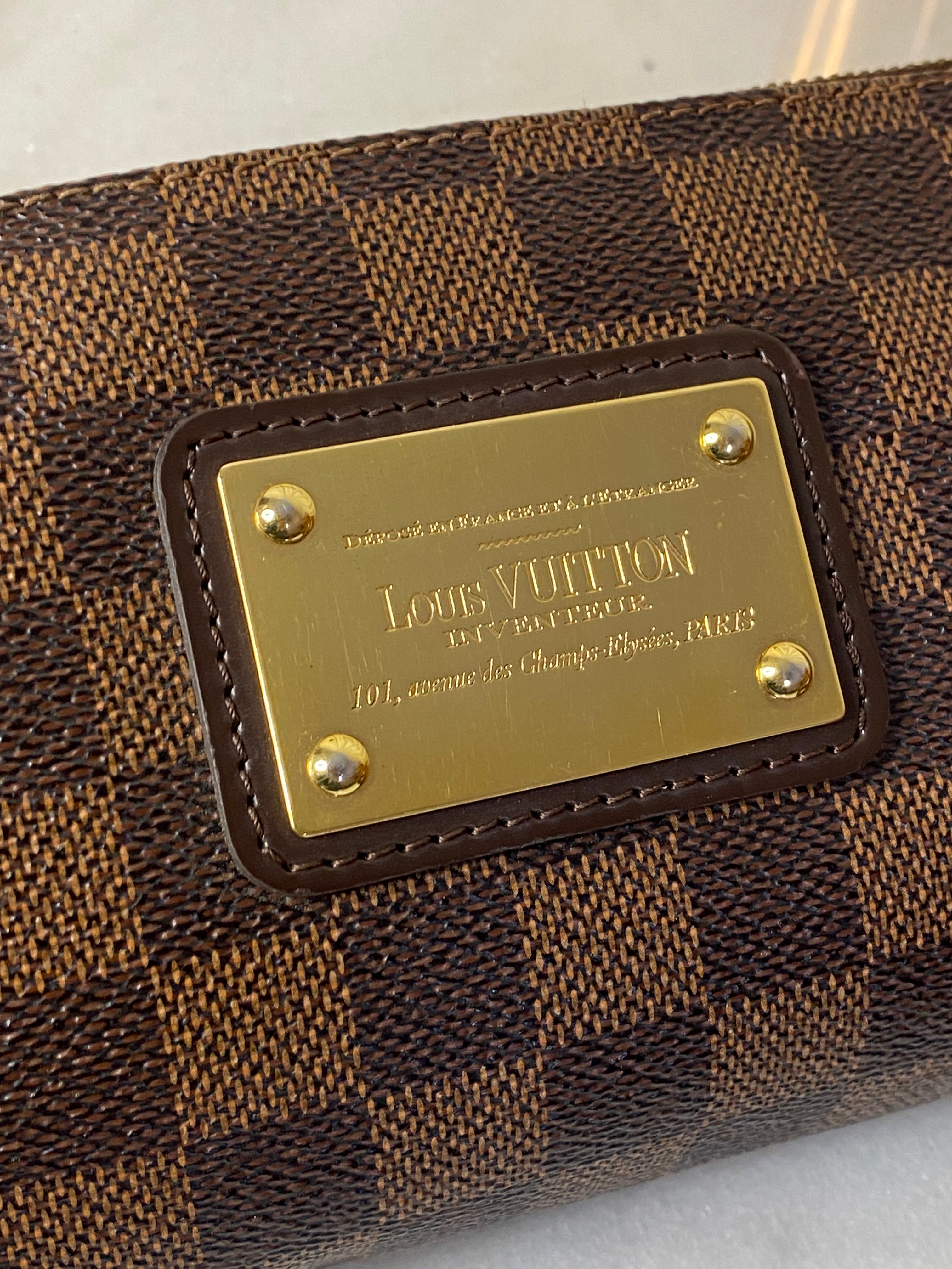 Louis Vuitton Damier Ebene Eva Clutch Bag