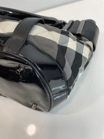 Burberry Black Beat Check Nylon Shoulder Bag