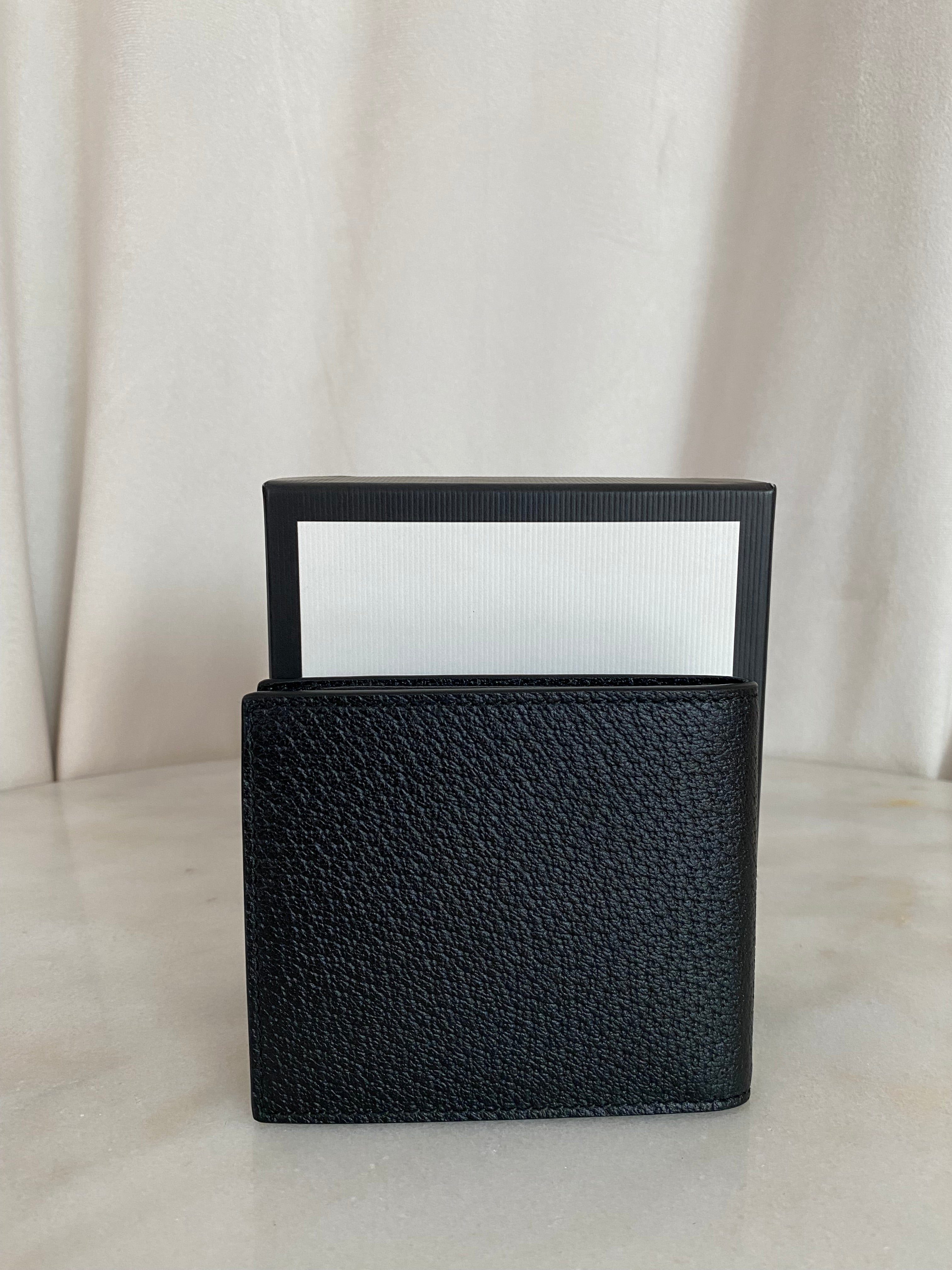 Gucci Black GG Marmont Bifold Small Wallet