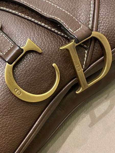 Christian Dior Brown Saddle Bag