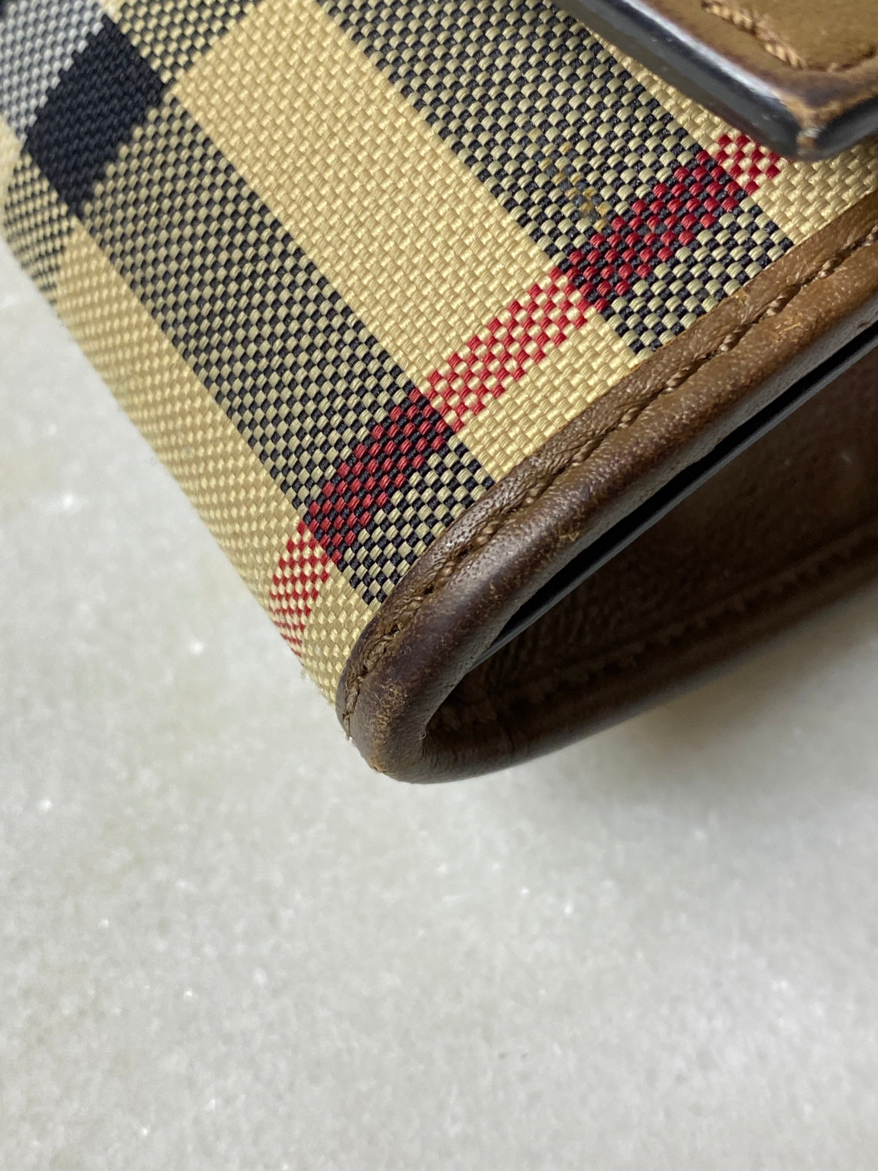 Burberry House Check Brown Flap Long Wallet