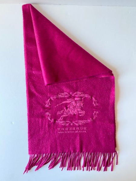 Burberry Fuchsia Cashmere Scarf