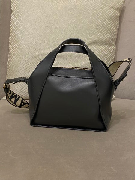 Stella Mccartney Black Mini Logo Crossbody Bag