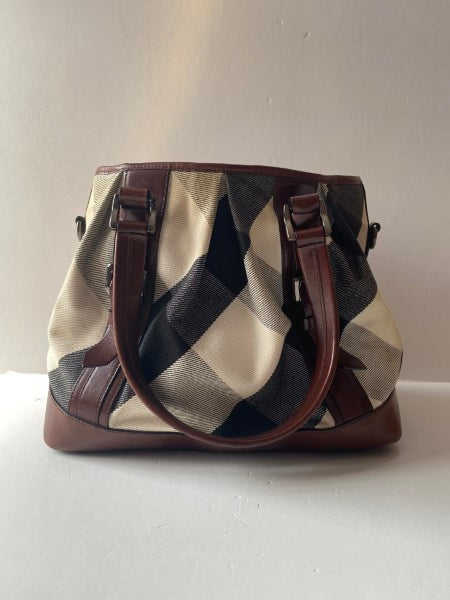 Burberry Brown Mega Check Shoulder Bag