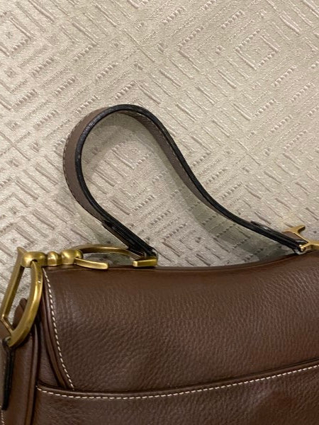 Christian Dior Brown Saddle Bag