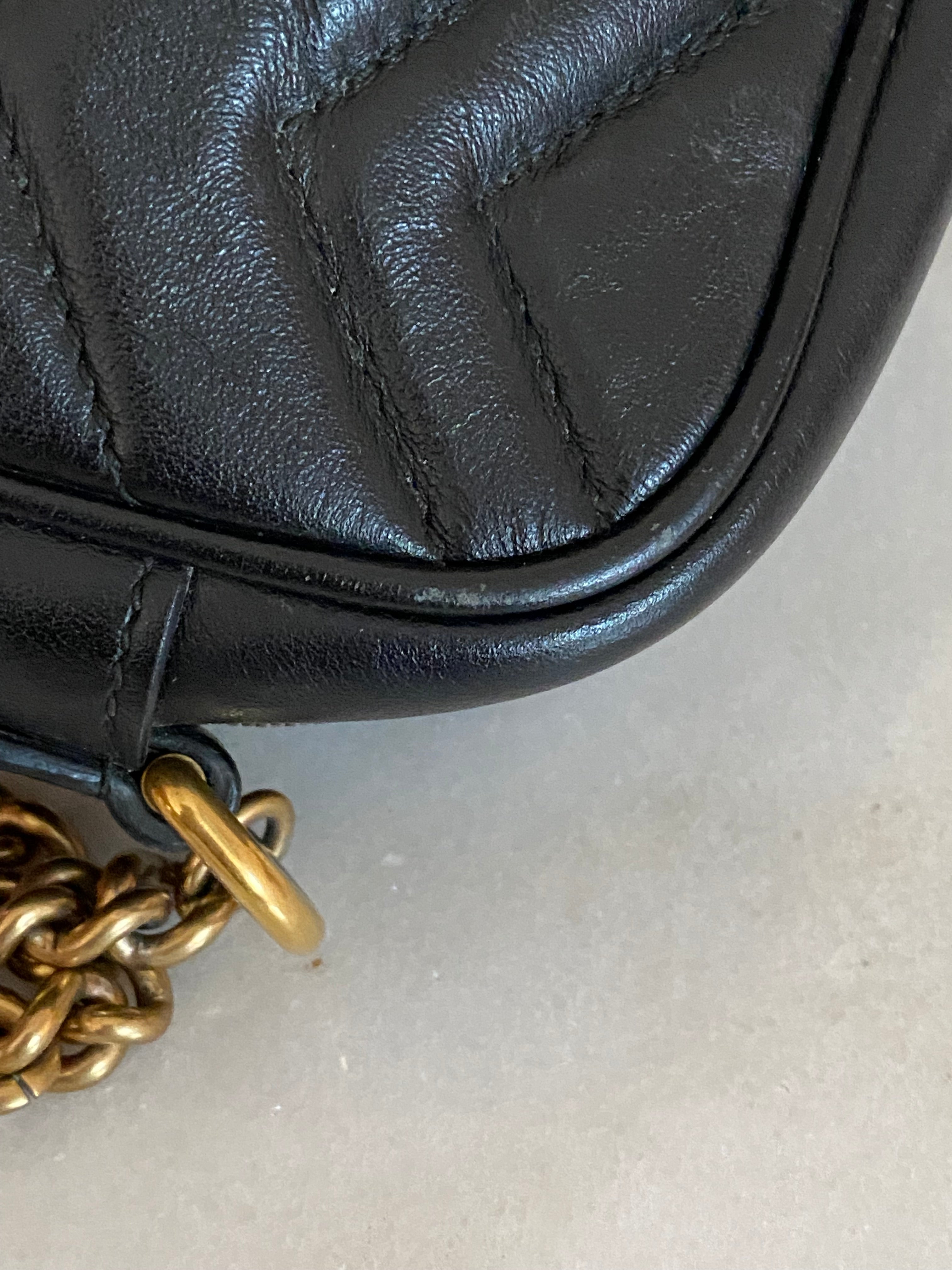 Gucci Black GG Marmont Mini Crossbody Bag