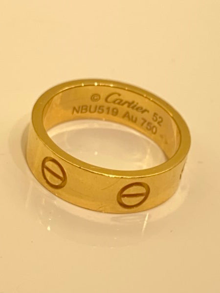 Cartier 18K Yellow Gold Ring 52