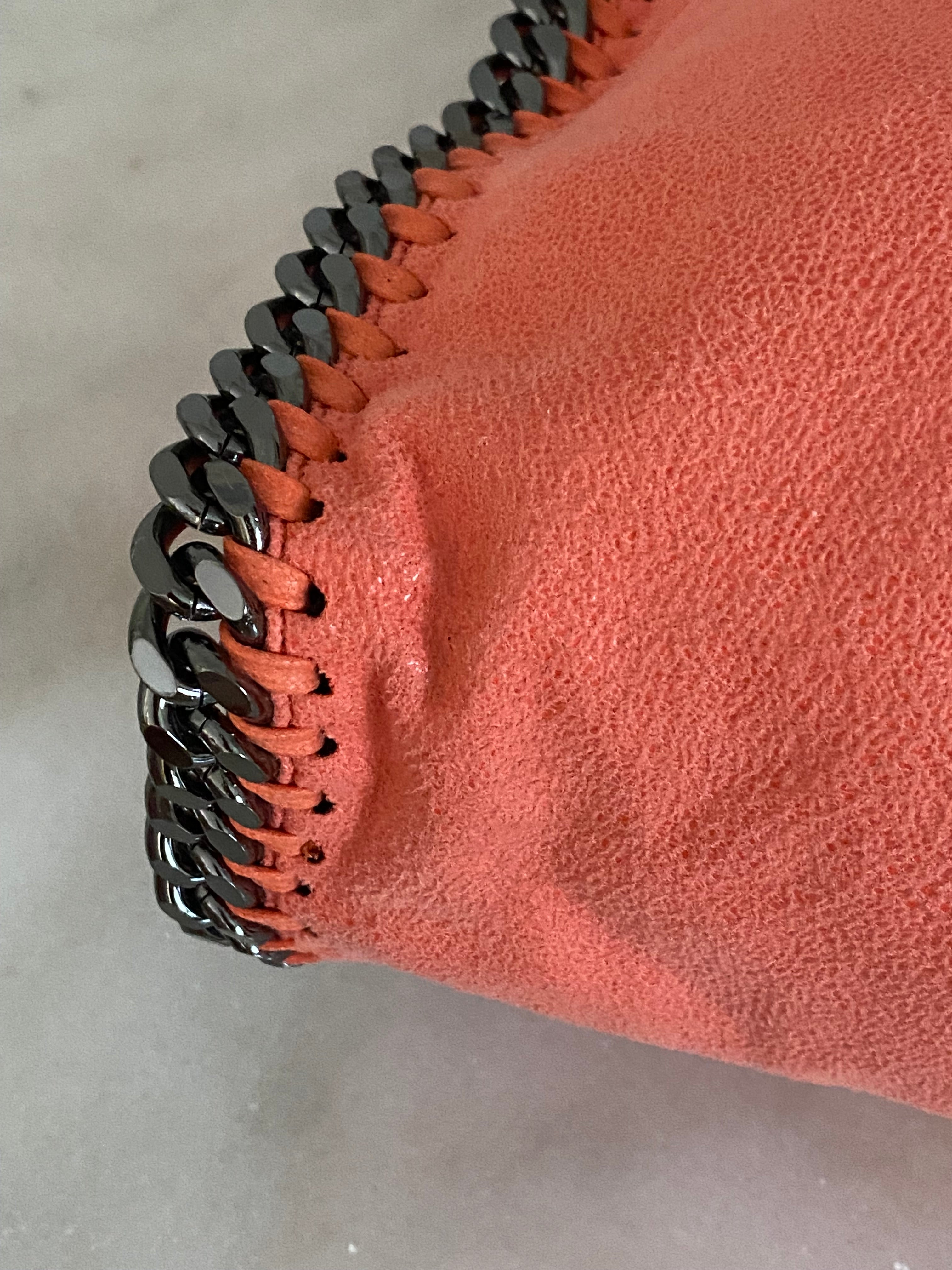 Stella Mccartney Orange Falabella 2 Chain Shoulder Bag