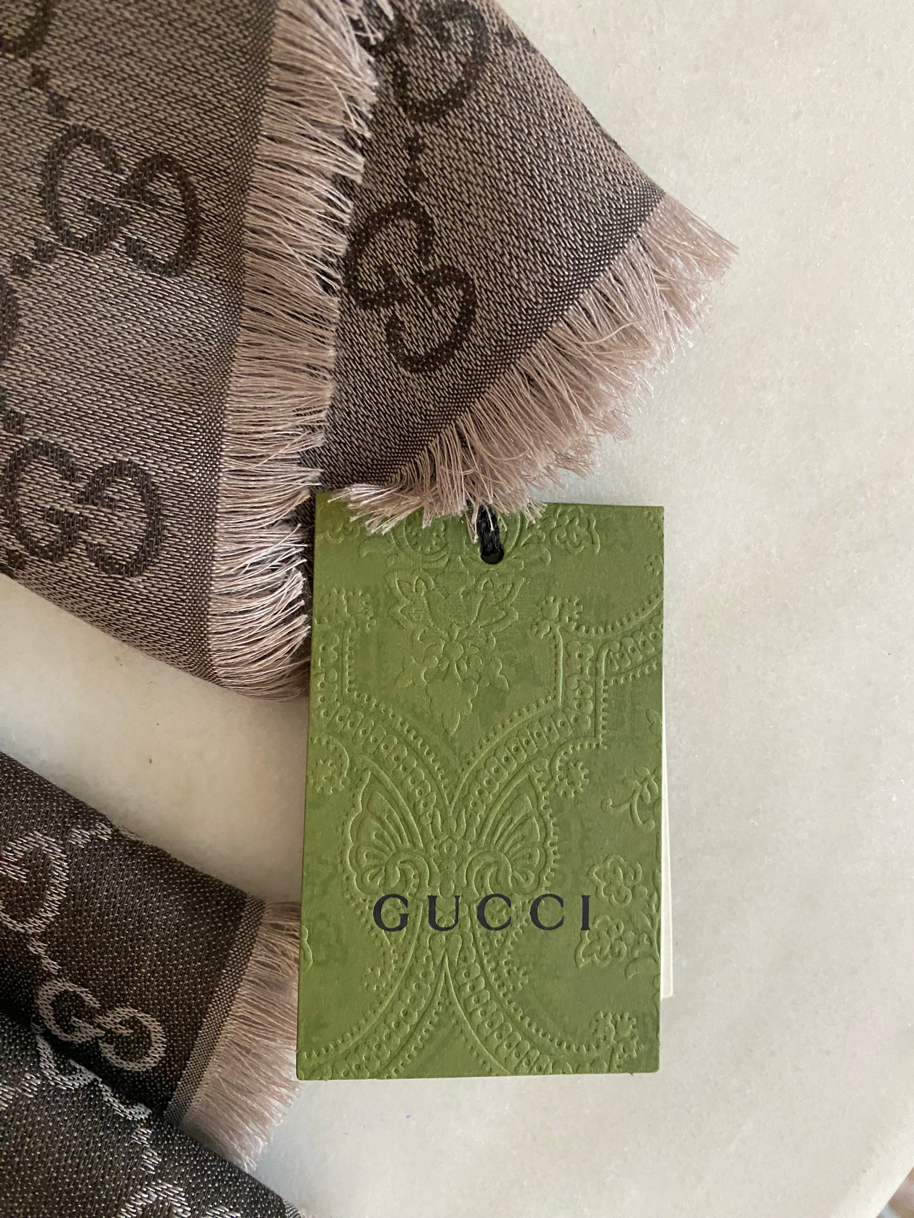 Gucci Brown GG Scarf