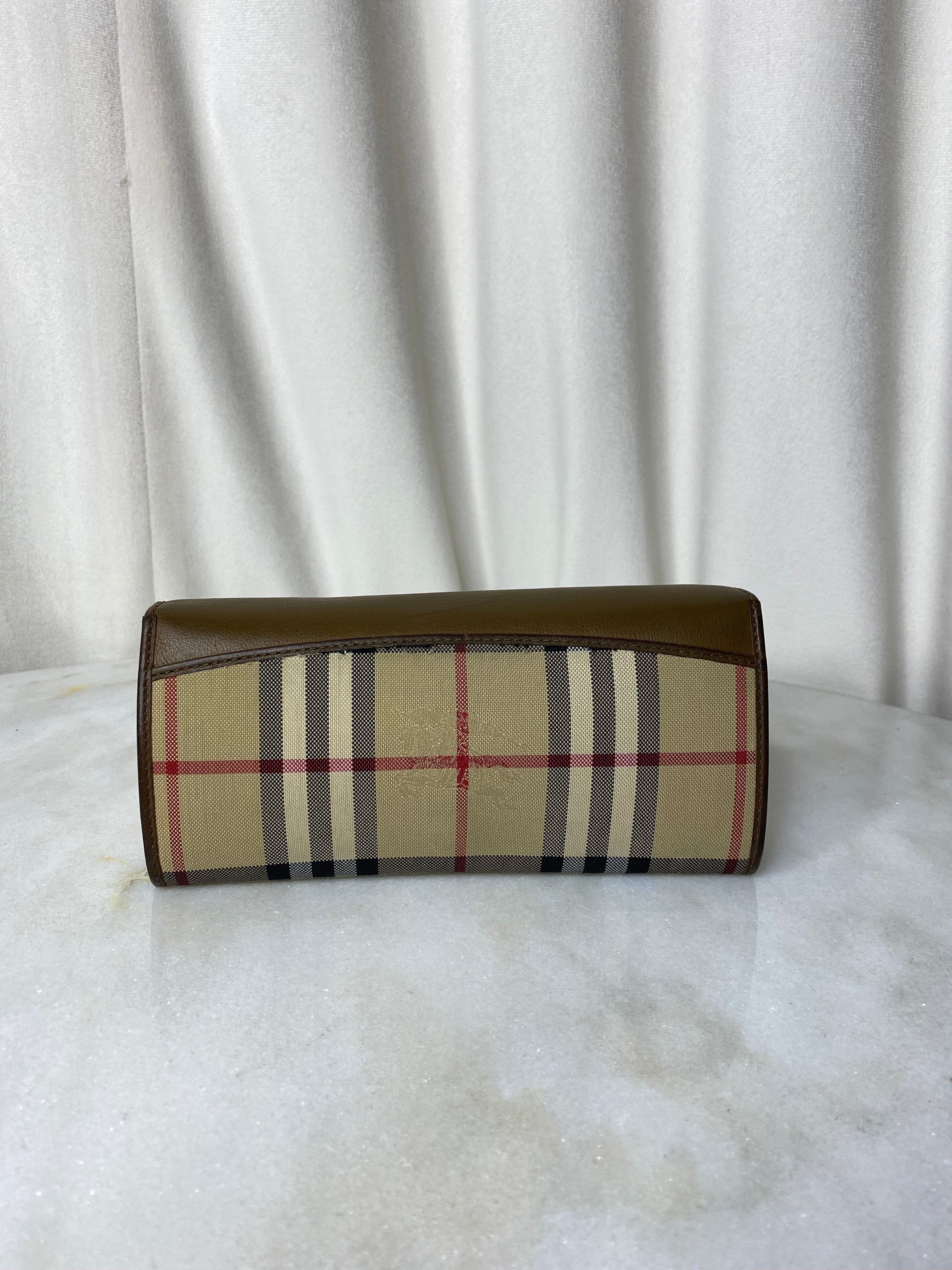 Burberry House Check Brown Flap Long Wallet