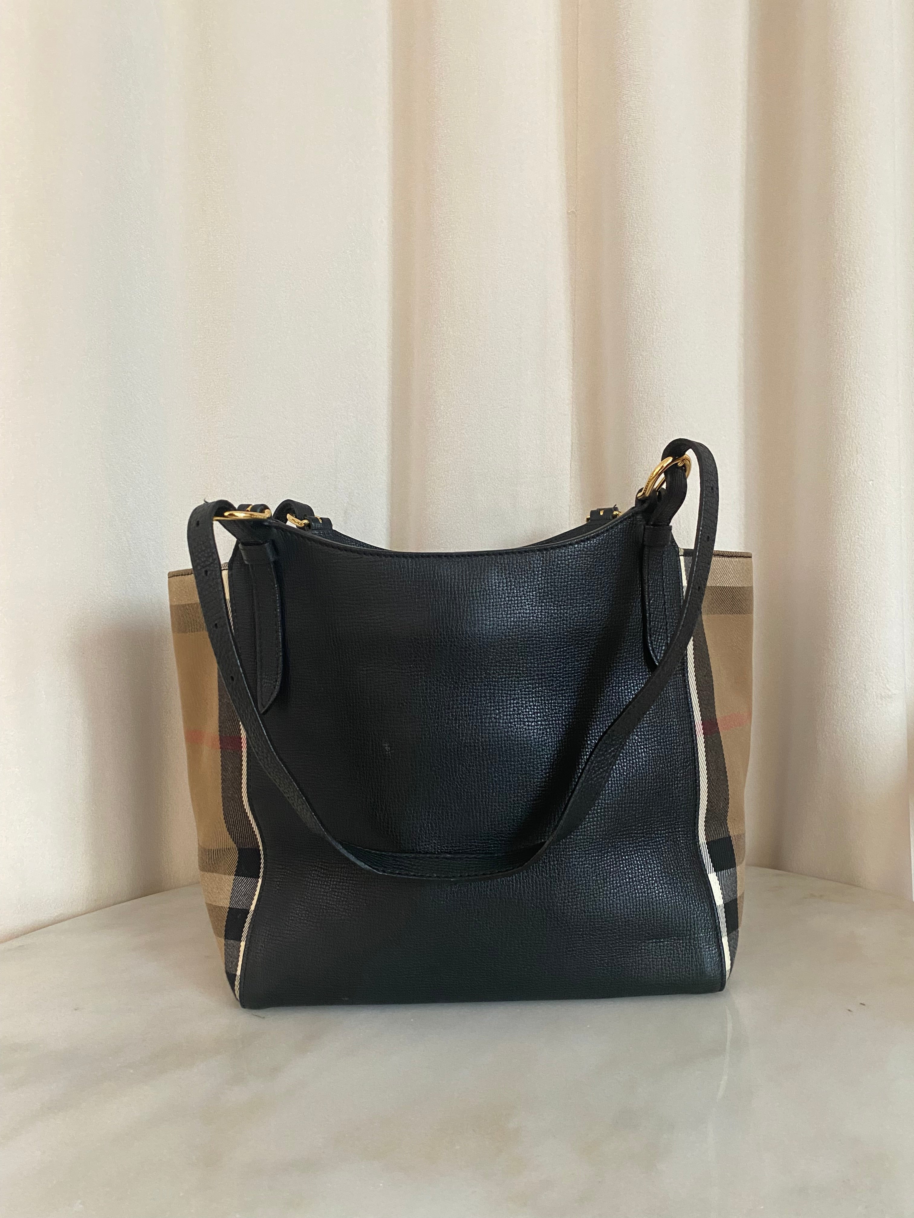 Burberry House Check Black Canterbury Shoulder Bag