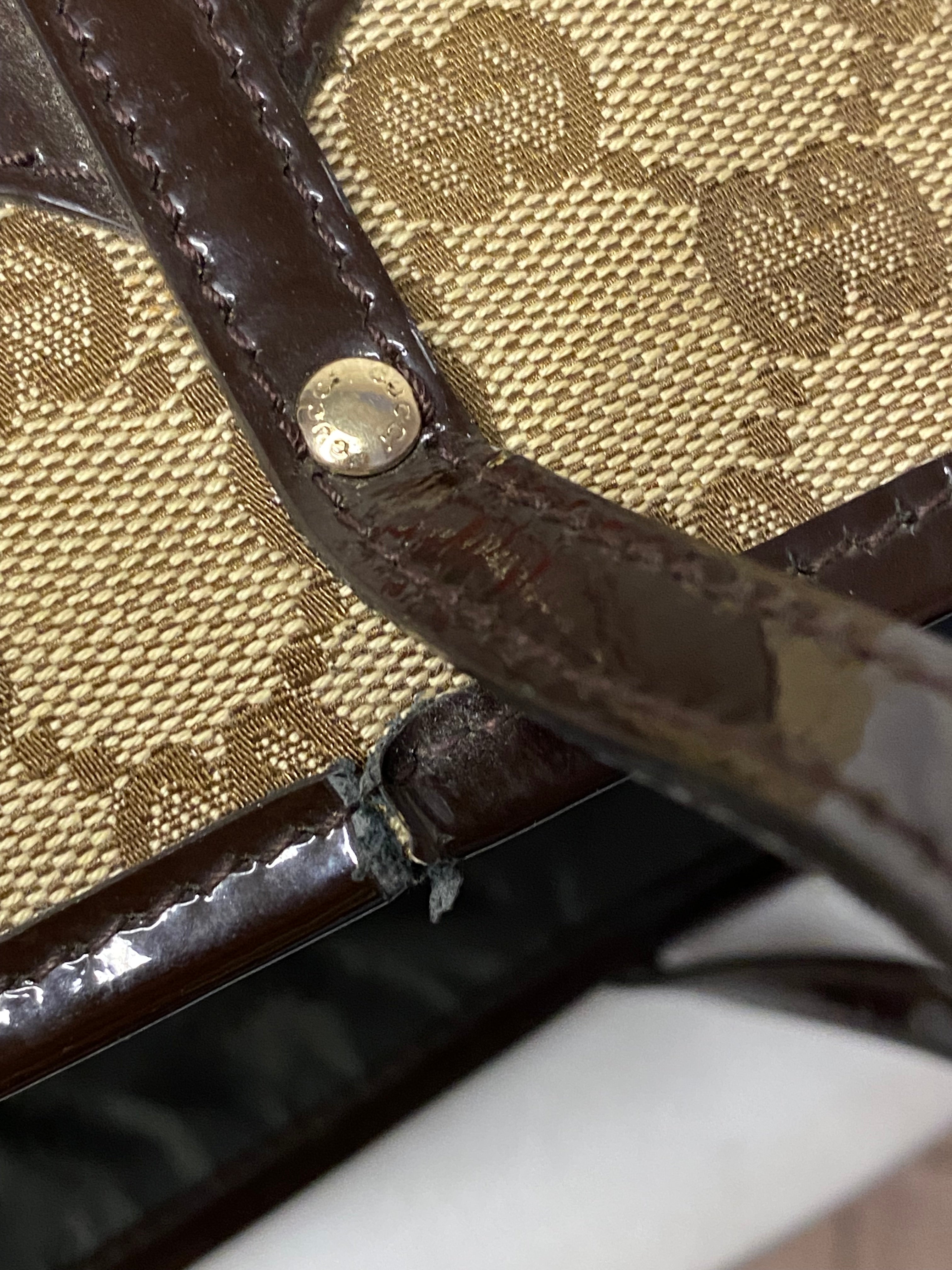 Gucci Brown GG Jolie Web Tote Bag