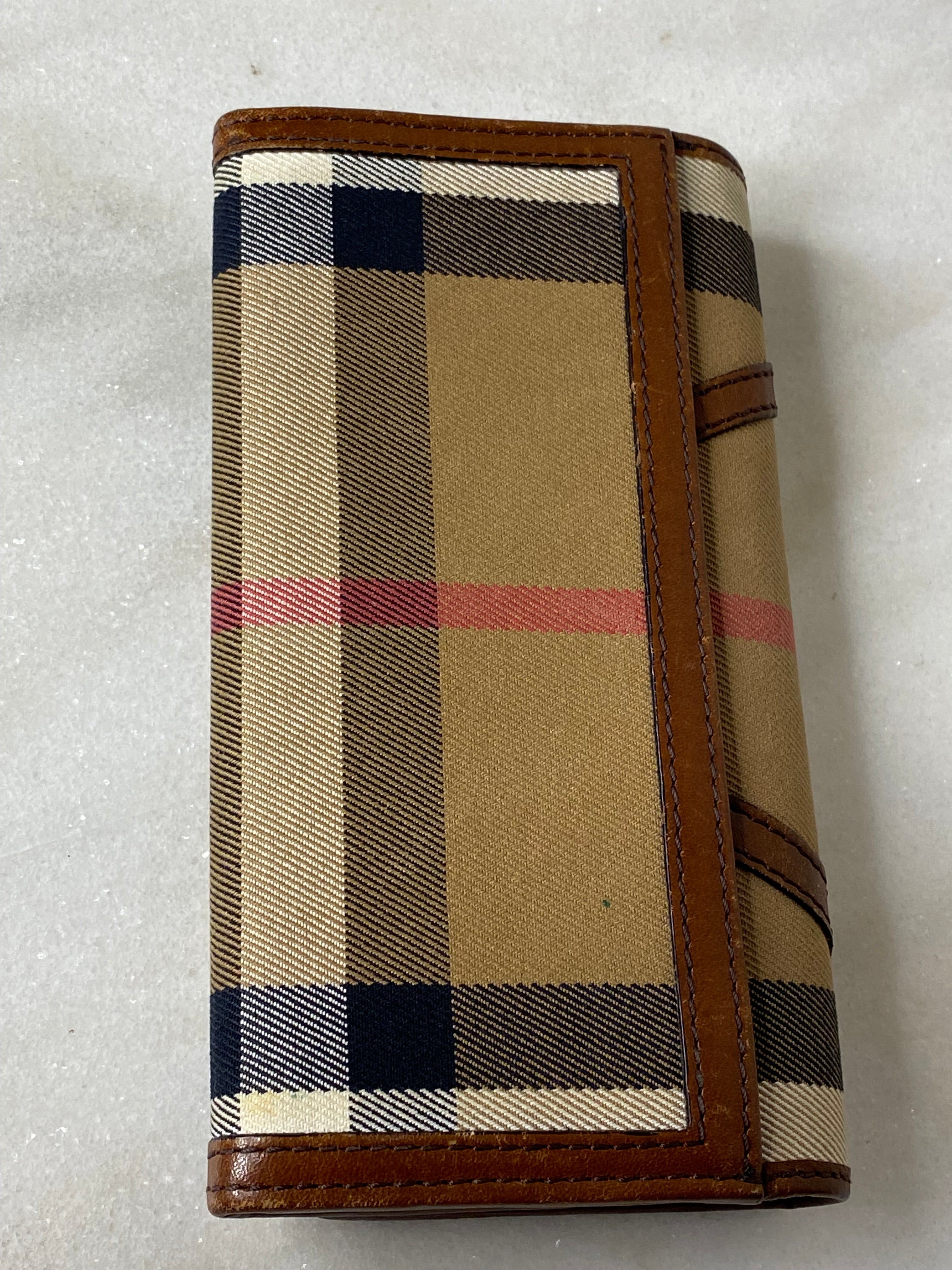 Burberry House Check Brown Flap Long Wallet