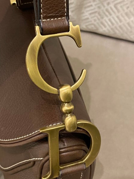 Christian Dior Brown Saddle Bag