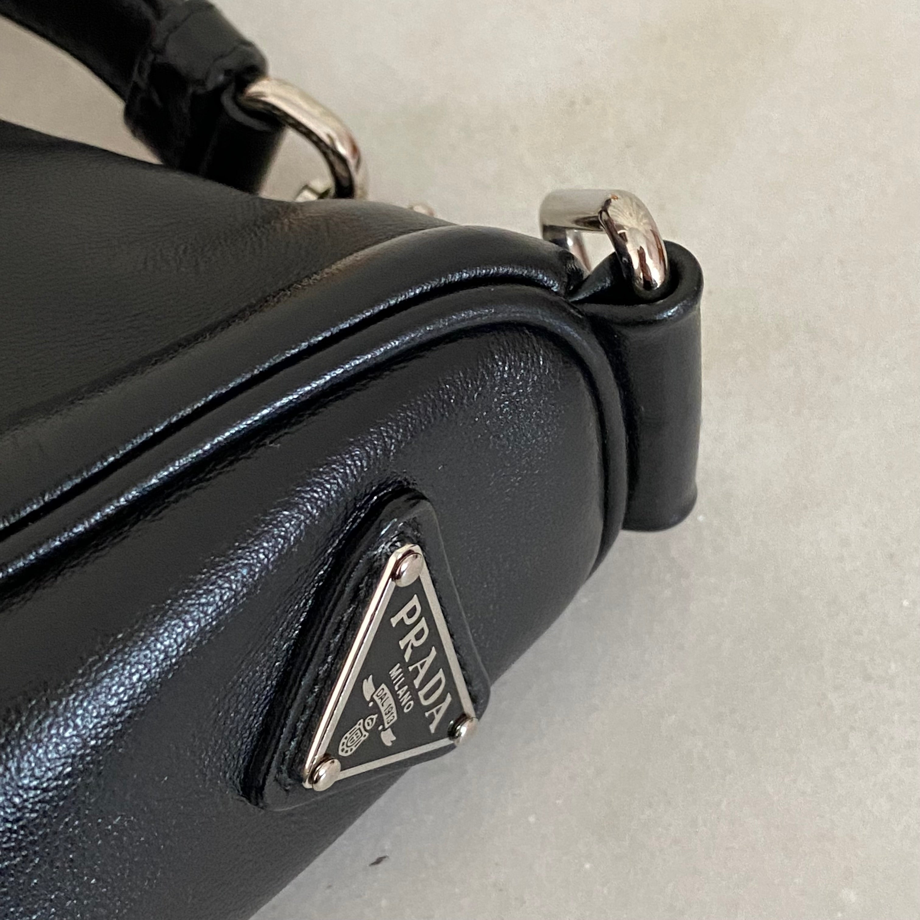 Prada Black Triangle Shoulder Bag