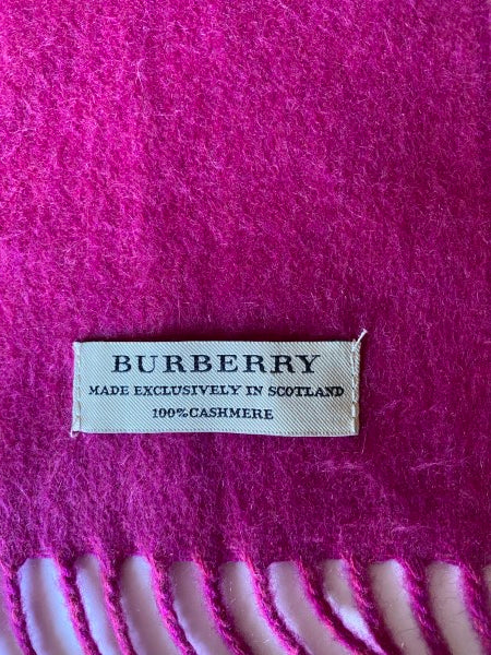 Burberry Fuchsia Cashmere Scarf