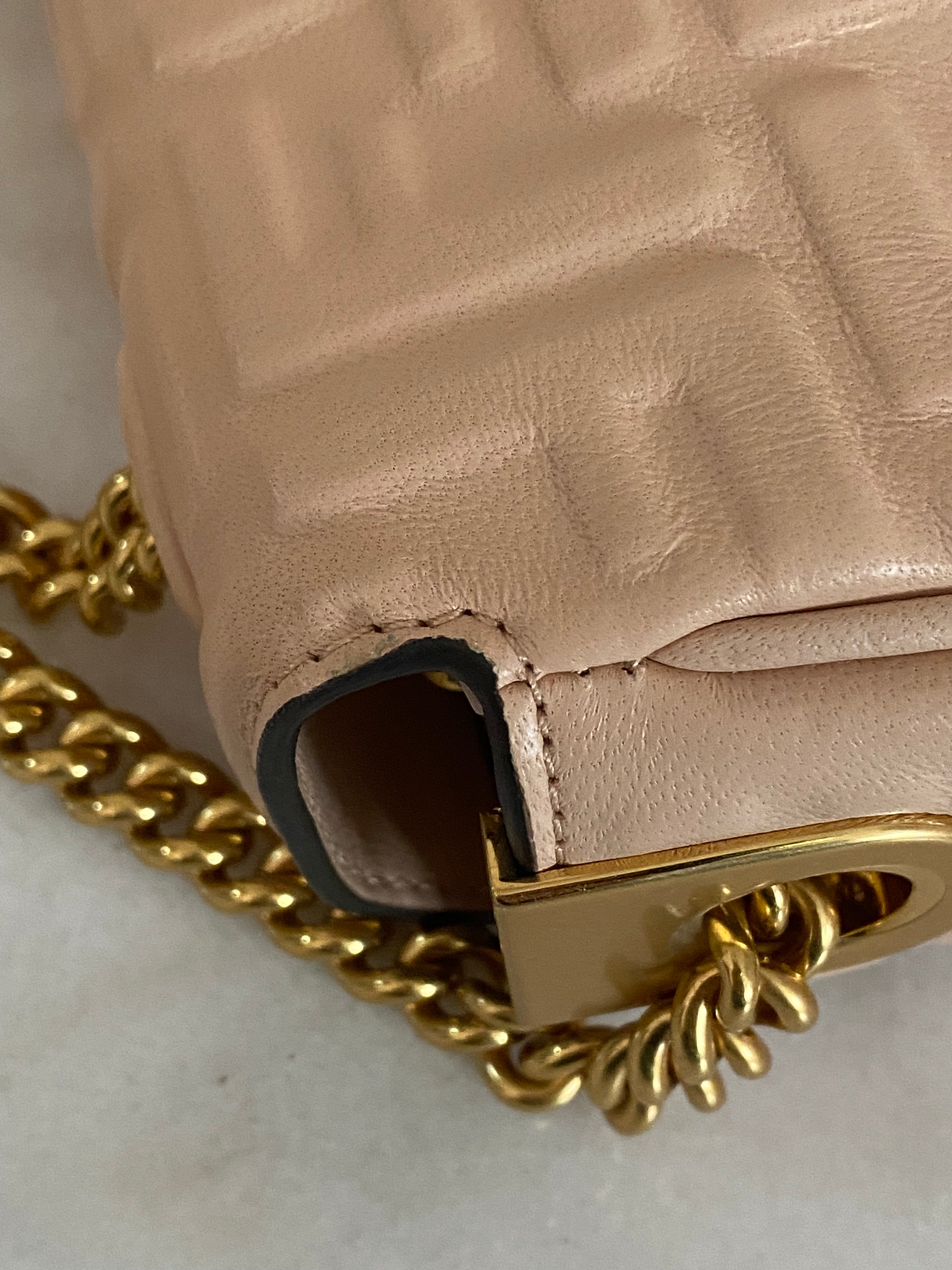 Fendi Pink Baguette Chain Small Midi Bag