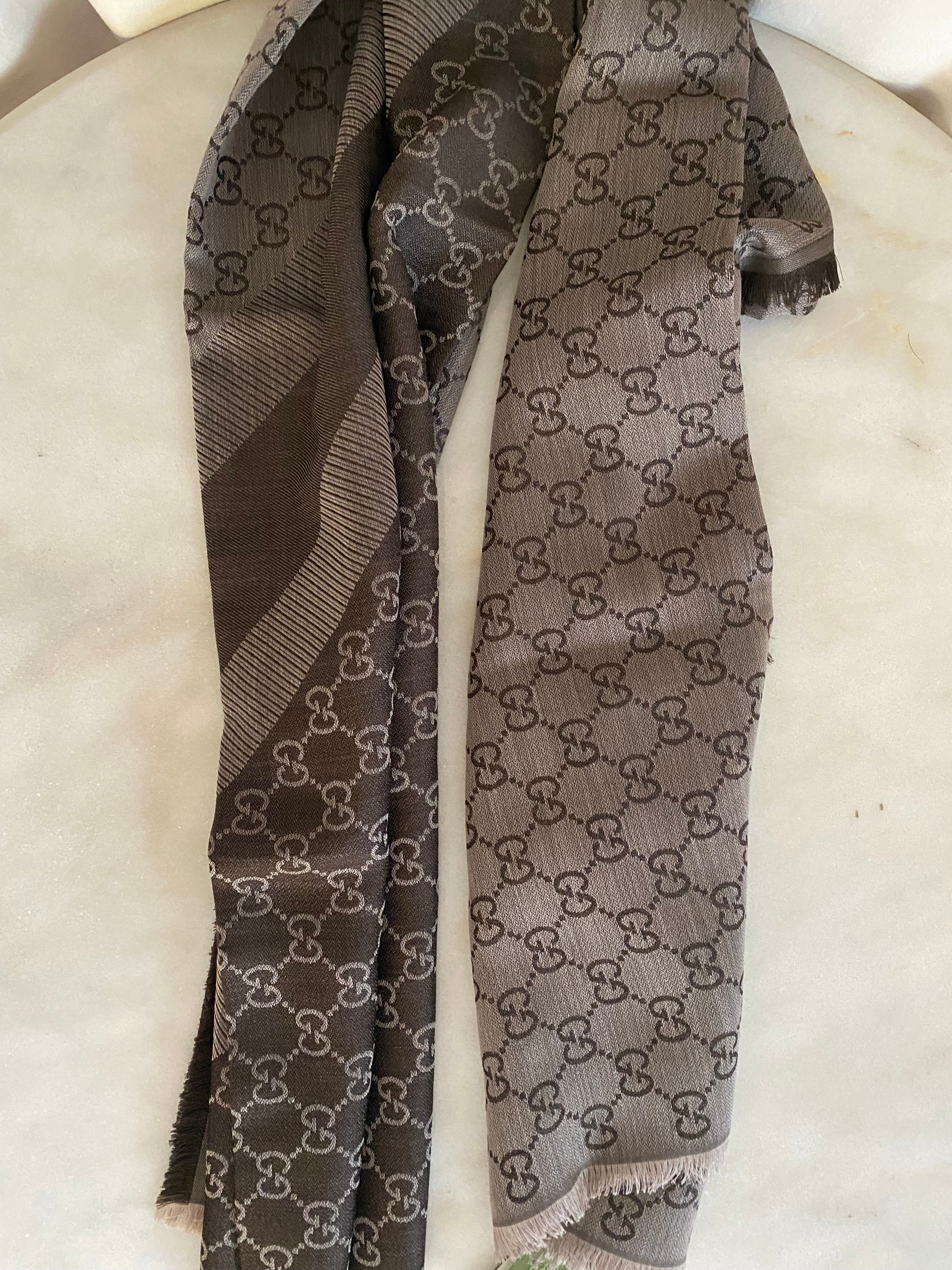 Gucci Brown GG Scarf