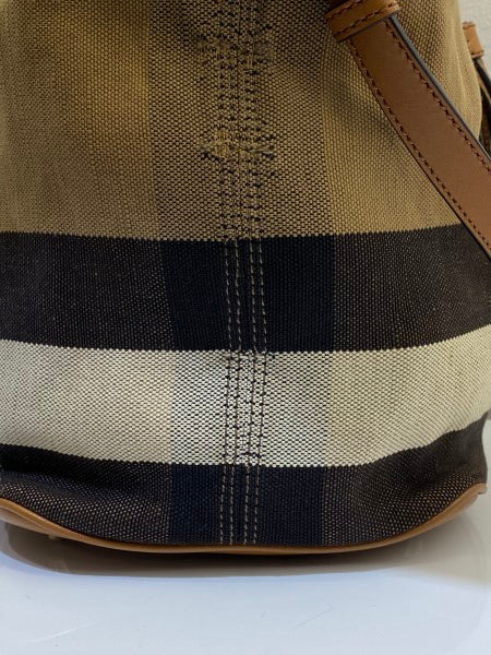 Burberry Brown Haymarket Bucket Bag