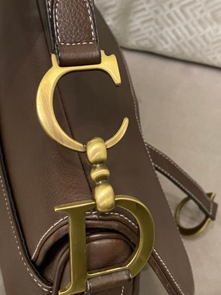 Christian Dior Brown Saddle Bag