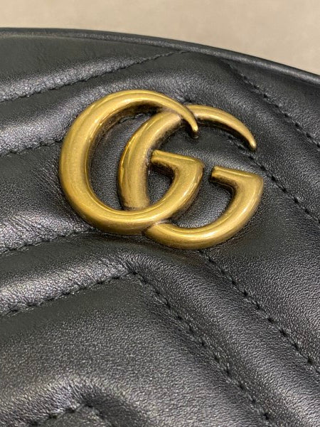 Gucci Black GG Marmont Mini Belt Bag