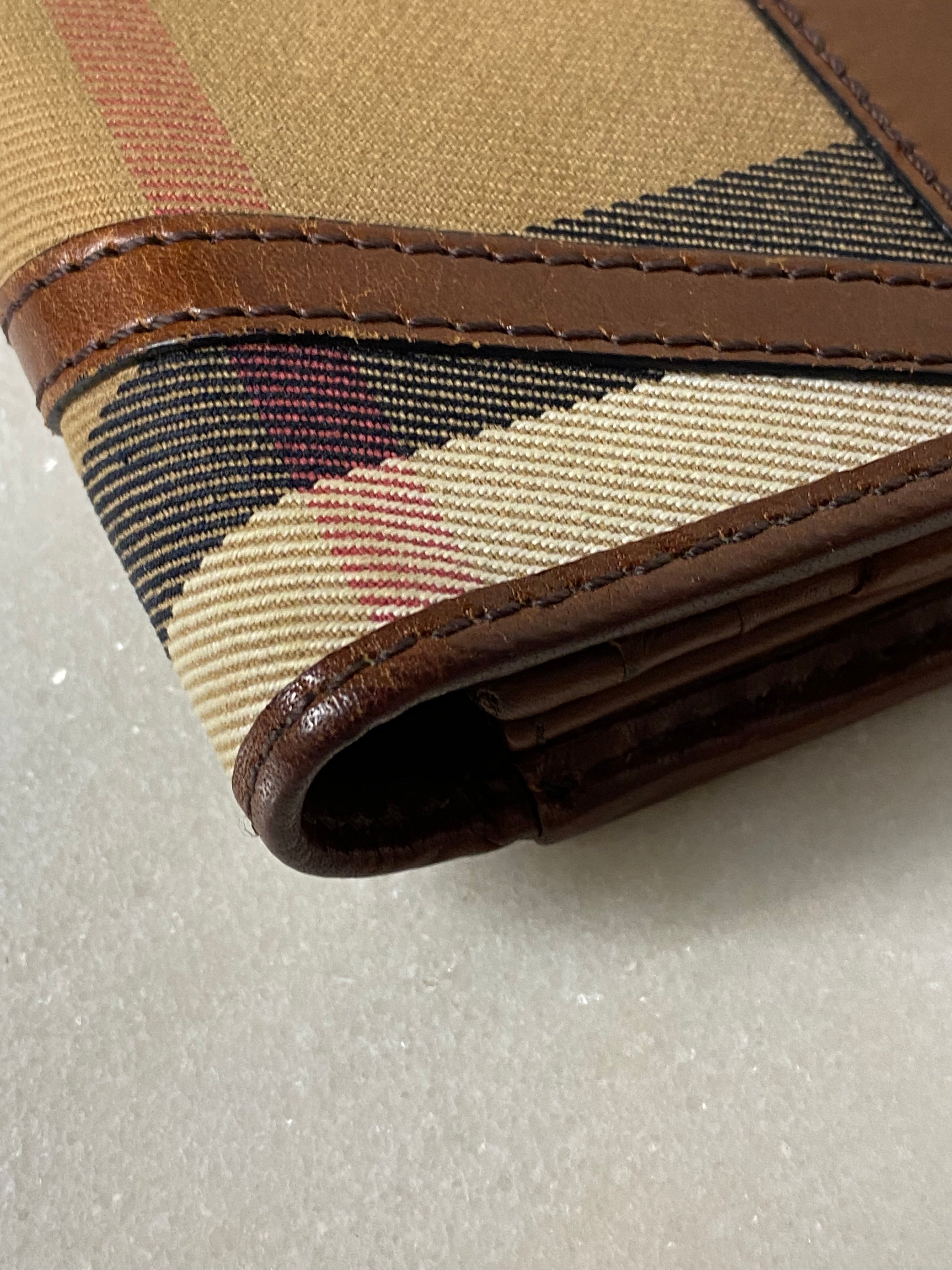 Burberry House Check Brown Flap Long Wallet