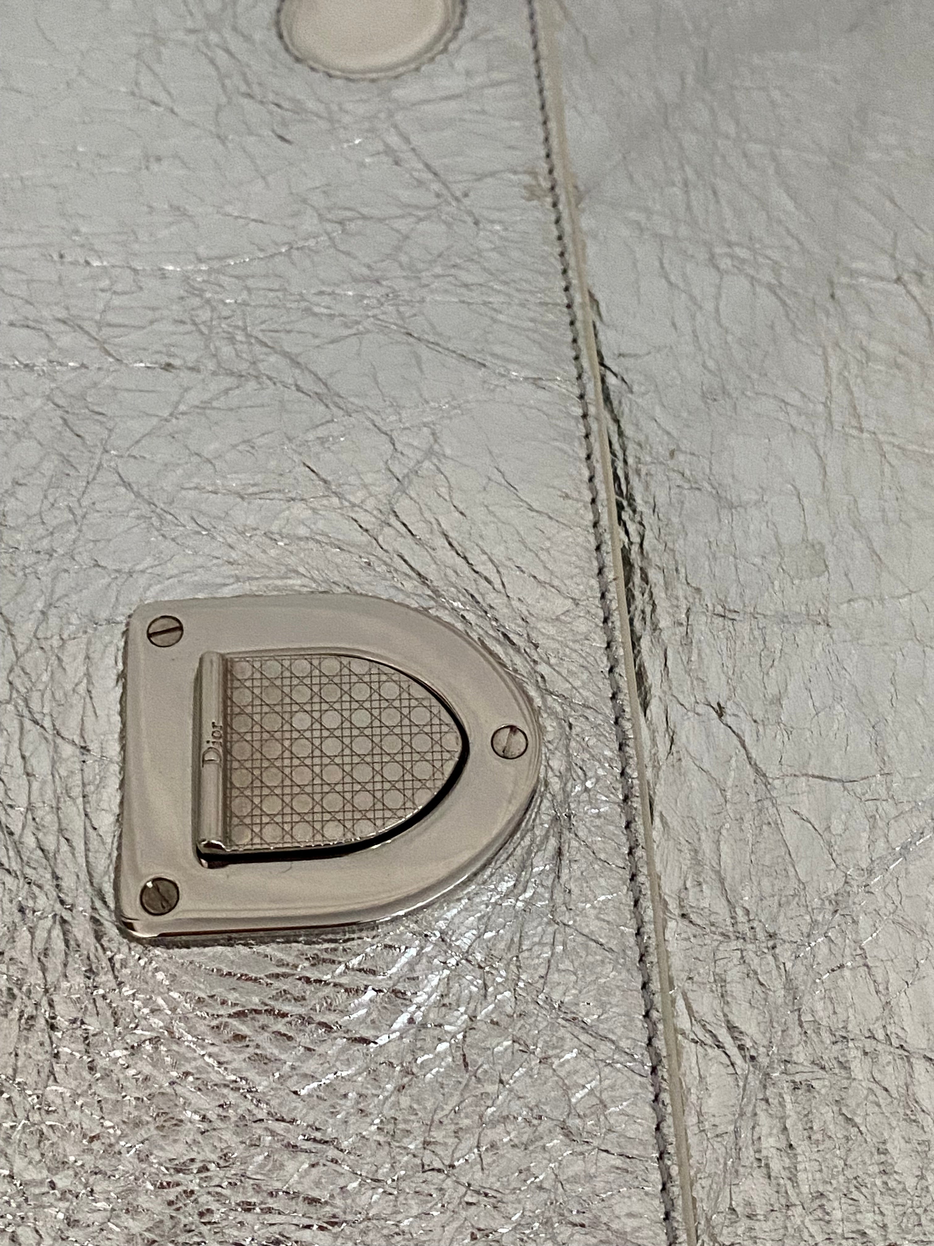 Christian Dior Silver Diorever Tote Bag