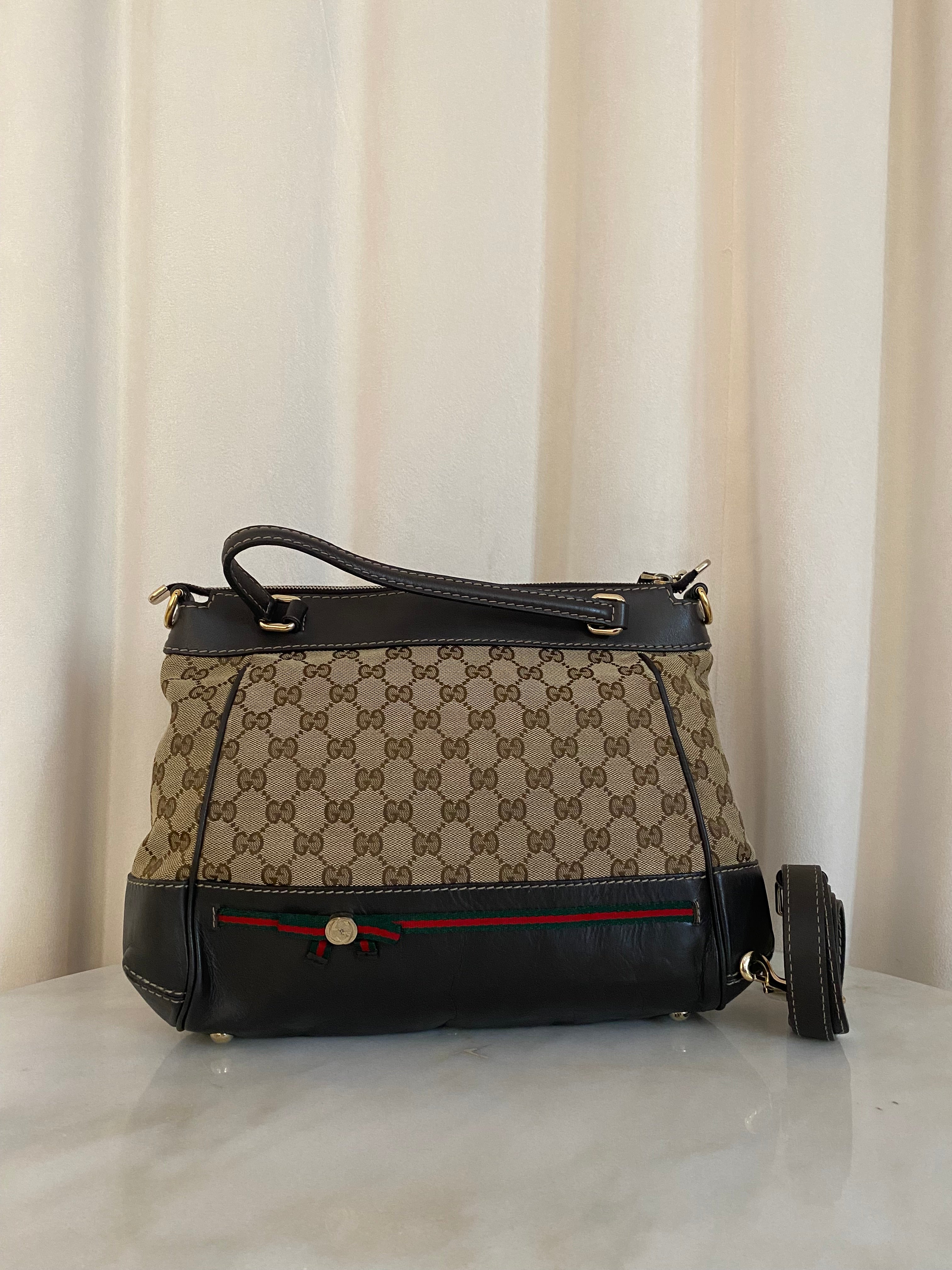 Gucci Bicolor GG Web Mayfair Bag