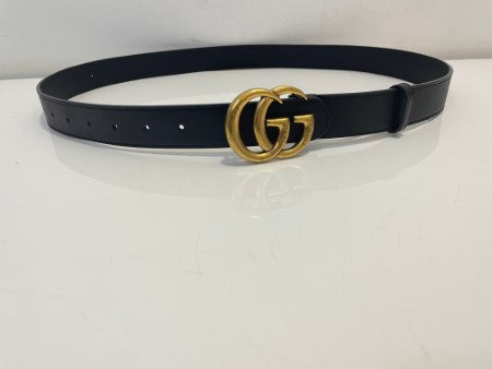 Gucci Black Double G Buckle Belt 38