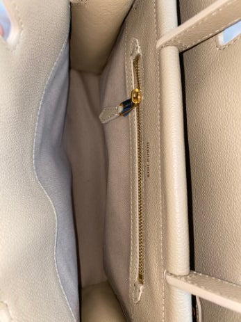 Burberry Beige Small Title Honey Bag