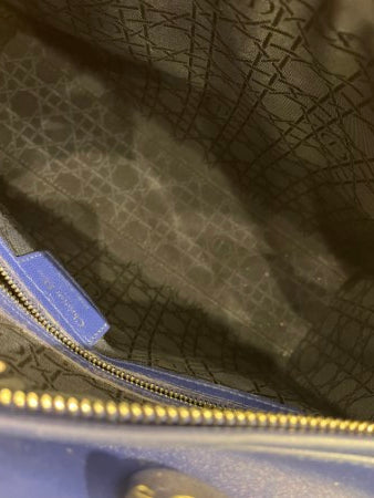 Christian Dior Blue Lady Dior Large Bag