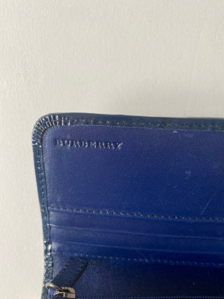 Burberry Blue Nova Check Long Wallet