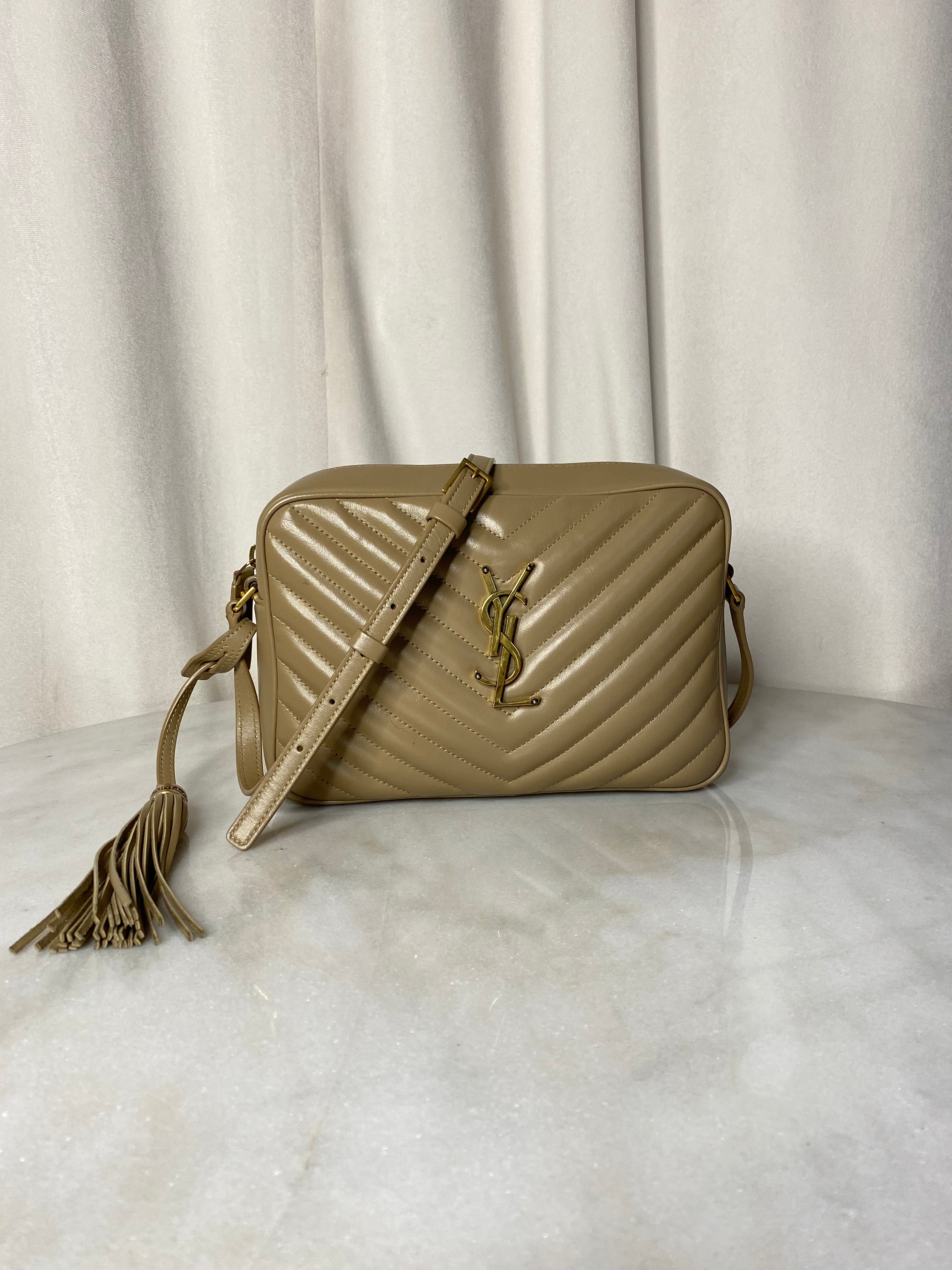 YSL Beige Lou Camera Crossbody Bag