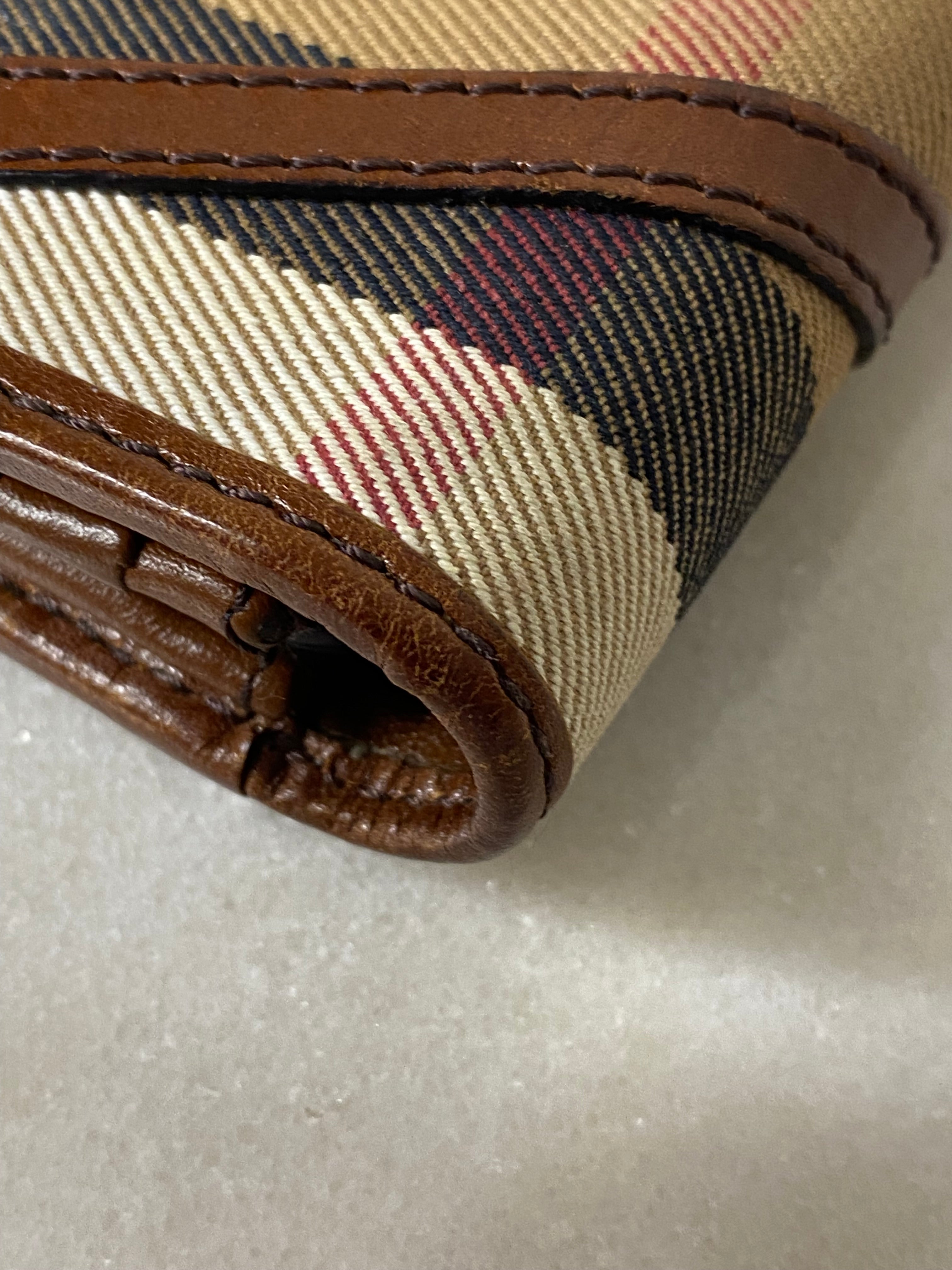 Burberry House Check Brown Flap Long Wallet