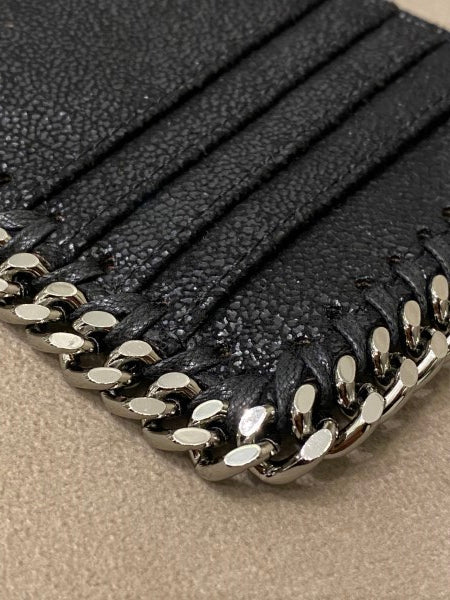 Stella Mccartney Black Falabella Card Holder