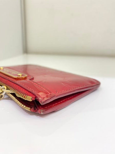 Louis Vuitton Red Vernice Card Holder