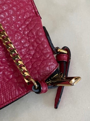 Burberry Hot Pink Grained Crossbody Bag