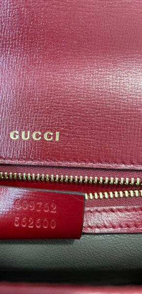 Gucci Red Sylvie 1969 Top Handle Bag