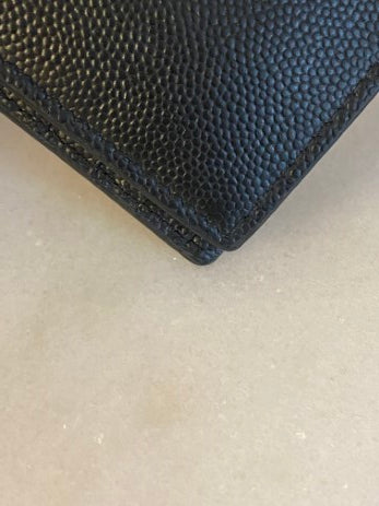 YSL Black Cassandre Small Wallet